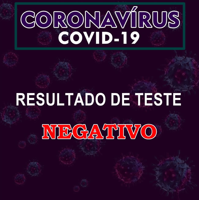 Teste para COVID-19 negativo
