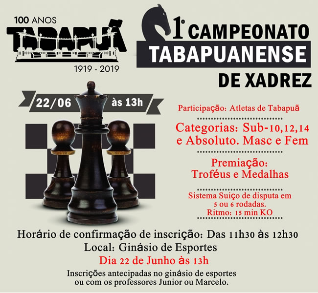 Prorrogadas as inscrições para o 1º Torneio AFBNB de Xadrez
