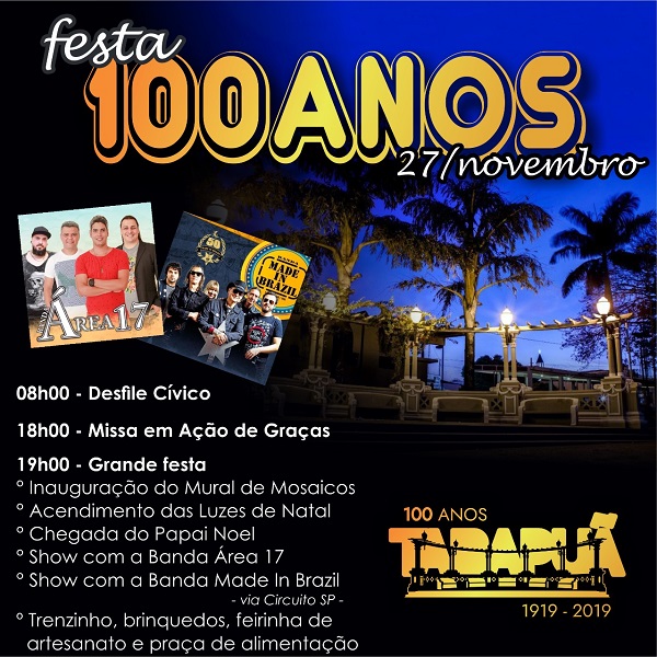 Festa em comemoração aos 100 anos de Tabapuã